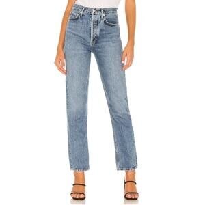 Agolde Women's Light Wash 90s Pinch High Waist Crop Jeans Size 30×26.5" Tailored